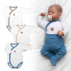 Rastúca výhodná sada, 3x Body pre bábätko Nature Unisex - modrá/béžová/taupe, veľ. 56/62 62-68 (3-6m)