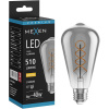 Mexen Vintis Žiarovka filament špirála LED E27, ST64, 6W, Teplá - 2700K, 510 lm, smoke - L162-E27-0627-70