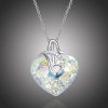 Éternelle Exkluzivní náhrdelník Swarovski Elements Courtney - srdce NH1115-P0996B Bílá/čirá 40 cm + 5 cm (prodloužení)