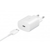 Cestovná nabíjačka Samsung EP-TA800XWE, rýchle nabíjanie 25 W, kabel USB-C, biela