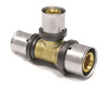 PipeTec Mosadzná lisovacia spojka T 32x3 / 20x2 / 20x2 mm TH