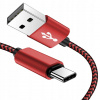 Kábel Interlook USB - microUSB typ B 1 m červený