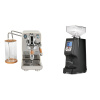 ECM Puristika PID, cream, olive + Eureka Atom 60, black