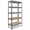 Meets-ecommerce UG Kovový regál profi 180x100x30, 4-6 políc Farba: Sivá, Počet polic: 5 políc