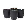 Kameninový termohrnek 27 cl sada 4 ks černá mix - BITZ (Sada hrnků 270 ml černá mix 4ks - BITZ)