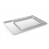 Hendi 808467 Cukrárska tácka na vystavenie produktov 30x20x2 cm strieborná