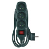 EMOS SK s.r.o. Predlžovací kábel 2 m / 3 zásuvky / s vypínačom / zelená / PVC / 1 mm2 - P1312Z
