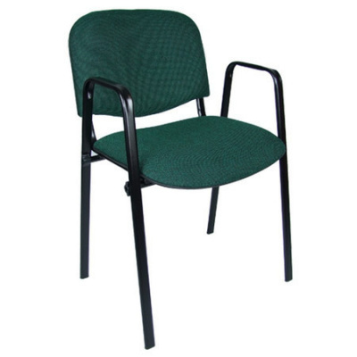 Signal Konferenčná stolička ISO s područkami C32 – čierna/zelená