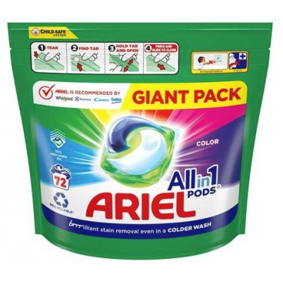 Ariel All-in-1 gélové kapsuly na pranie Color 72 ks
