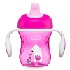Hrnček Chicco Trénujeme s držadlami 200 ml, ružový 6m+