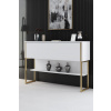 Casarredo Luxe konzolový stolek se kříňkou, zlatá / bílá