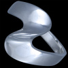 Silver.ag Prsteň strieborný, vlnka R2607