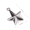 Prívesok z chirurgickej ocele 316L hviezda - 30 ks