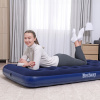 Nafukovací matrac - jednolôžkový, velúr - modrý - 188 x 99 x 22 cm