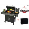 Plynový gril - Gas Grill El Fuego San Angelo 4+1 liatina 13,7 kW (Gas Grill El Fuego San Angelo 4+1 liatina 13,7 kW)