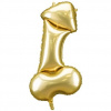 PartyDeco Fóliový balón Penis zlatý 55 x 112 cm