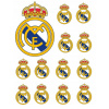 CUKROVÁ TLAČ jedlý obrázok na tortu Cukrová hmota Real Madrid LOGO MBAPPE + POSTA