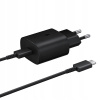 Samsung USB Type C nástenná nabíjačka pre Samsung 3000 mA 9 V čierna (Originálna nástenná nabíjačka Samsung USB-C EP-TA800 25W)