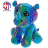Nosorožec Star Sparkle modrý sediaci 16 cm