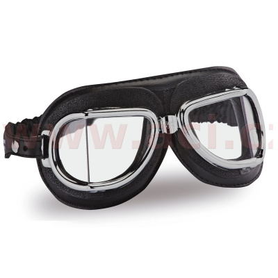 Okuliare CLIMAX Vintage 513 (čierna/chróm, číre sklo)