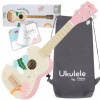 Classic World drevené ukulele gitara ružové