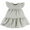 EEVI Dievčenské šaty s volánikmi Nature - khaki, veľ. 98 92 (18-24m)
