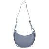 Dámska kožená crossbody kabelka Italia Apolen - modrá