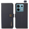 Peňaženkové kožené puzdro KHAZNEH Custer na Xiaomi Redmi Note 13 - Modrá
