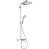 HANSGROHE Croma Select S Showerpipe nástenný sprchový systém s termostatom, horná sprcha 1jet priemer 280 mm, ručná sprcha 3jet, chróm, 26790000