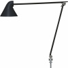 Lampa na pracovný stôl NJP LED 2700 K s nástavcom na pracovnú dosku, priemer 40 cm čierna