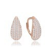 MINET JMAN0565YE00 - MINET Rose gold stříbrné náušnice kapky s bílými zirkony