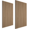 tectake 405389 akustické panely sonic wall drevený vzhľad - svetlý dub, sada 2 ks