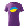 Ukrajina vlajka - Tričko detské bavlnené - 146 cm/10 rokov ( Fialová )