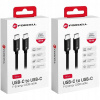 Kábel Forcell USB typ C - USB typ C 1,5 m čierny