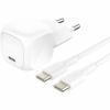 BELKIN Boost Charge nabíjacia súprava adaptéra s portom USB-C a kábla USB-C na USB-C - 20W - 1 m - biela WCA009kq1MWH-B6 - možnosť vrátiť tovar ZADARMO do 30tich dní