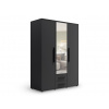 Wilsondo Šatníková skriňa so zrkadlom Maxione 150x205x59 - čierna