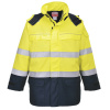 PORTWEST HI-VIS BIZFLAME FR79 / Nehorľavá reflexná bunda, antistatická a nepremokavá - HV žltá/námorná modrá L