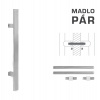 MPkovania FT - MADLO kód K41S 40x10 mm UN pár Rozteč madla: 210 mm, Rozmer profilu madla: 40x10 mm, Dĺžka: 400 mm