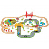 Bigjigs Rail Drevená vláčikodráha s vidieckou cestou 80 dielov