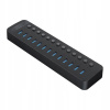 Orico Aktívny hub 13*USB-A 5Gbps BC 1.2 60W čierny