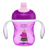 Hrnček Chicco Trénujeme s držadlami 200 ml, fialový 6m+