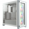 Corsair iCUE 4000X RGB Tempered Glass Mid-Tower ATX Case - White CC-9011205-WW