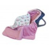 Baby Nellys Bavlnená obojstranná dečka 3v1 s minky a kožušinkou, 90x90 cm, kvietky