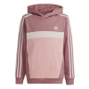 adidas Tiberio 3-Stripes Colourblock Hoodie Juniors Preloved Crimso 11-12 Years