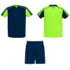 Juve detská športová sada, zelená Fluor - modrá Navy, M