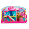 Mattel Barbie MiniLand domeček Modrý dům s doplňky a panenkou