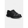 Kožené poltopánky Clarks Originals CUR Oxford 1 dámske, čierna farba, na platforme, 26178338