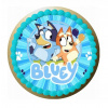 CUKROVÁ TLAČ jedlý obrázok na tortu Cukrová hmota BLUEY BINGO + TEXT #1