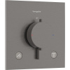 HANSGROHE Ecostat Comfort E termostat pod omietku pre 2 spotrebiče, kartáčovaný čierny chróm, 33711340