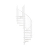 Minka STAIRS Kombinované točité schodisko Spiral Effect biela/biela pr. 140 cm